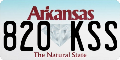 AR license plate 820KSS