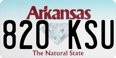 AR license plate 820KSU