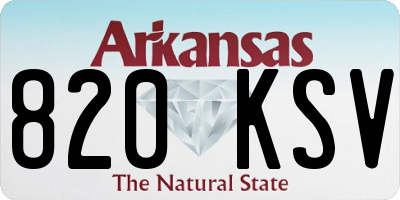 AR license plate 820KSV
