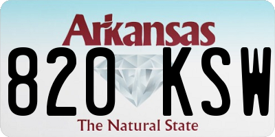 AR license plate 820KSW