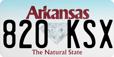 AR license plate 820KSX