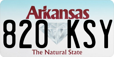 AR license plate 820KSY
