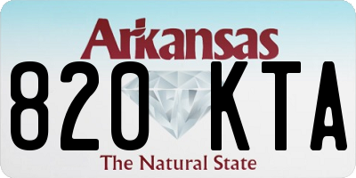 AR license plate 820KTA