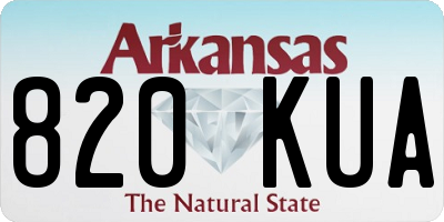 AR license plate 820KUA