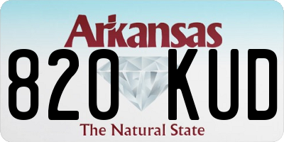 AR license plate 820KUD