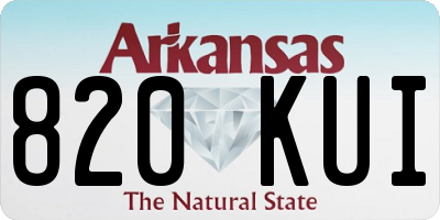 AR license plate 820KUI