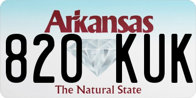 AR license plate 820KUK