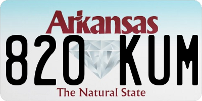 AR license plate 820KUM