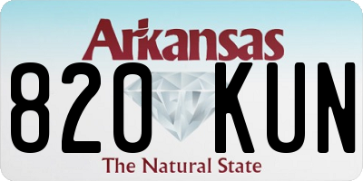 AR license plate 820KUN
