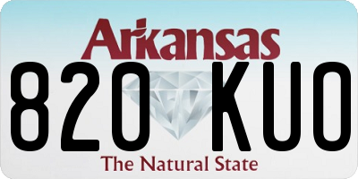 AR license plate 820KUO