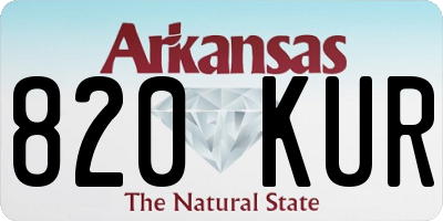 AR license plate 820KUR