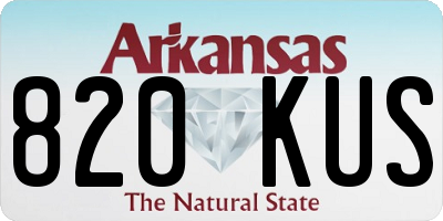 AR license plate 820KUS