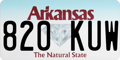 AR license plate 820KUW