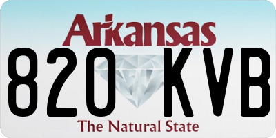 AR license plate 820KVB