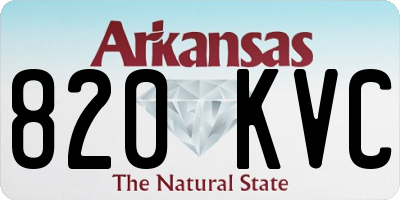 AR license plate 820KVC