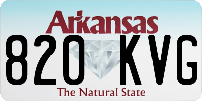 AR license plate 820KVG