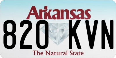 AR license plate 820KVN