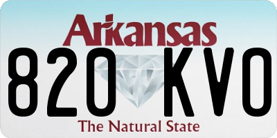 AR license plate 820KVO