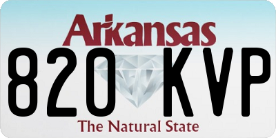 AR license plate 820KVP