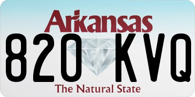 AR license plate 820KVQ