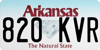 AR license plate 820KVR