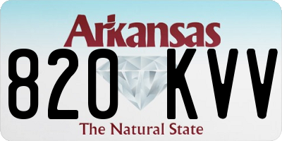 AR license plate 820KVV