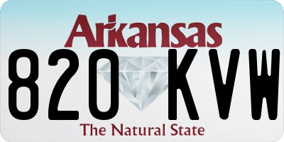 AR license plate 820KVW