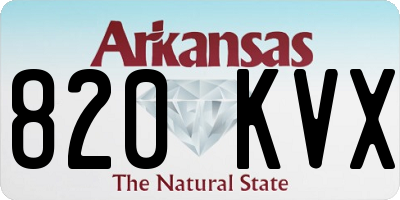 AR license plate 820KVX