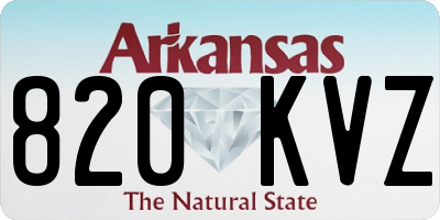 AR license plate 820KVZ