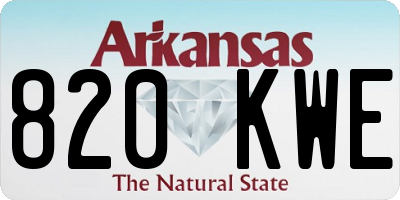 AR license plate 820KWE