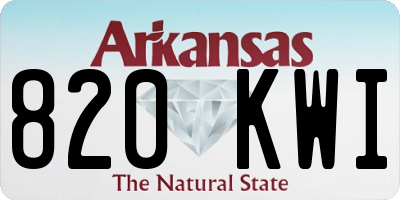 AR license plate 820KWI