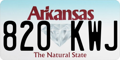 AR license plate 820KWJ