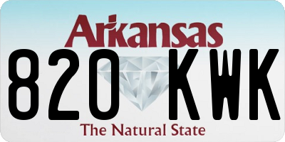 AR license plate 820KWK