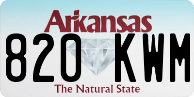 AR license plate 820KWM
