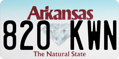 AR license plate 820KWN