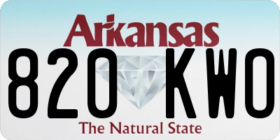 AR license plate 820KWO