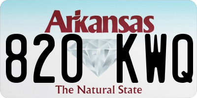 AR license plate 820KWQ