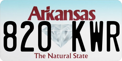 AR license plate 820KWR