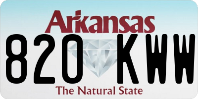 AR license plate 820KWW