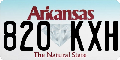 AR license plate 820KXH