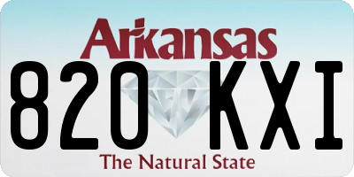 AR license plate 820KXI
