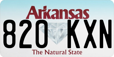 AR license plate 820KXN