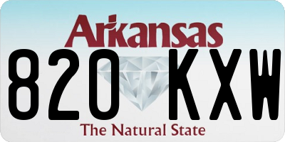 AR license plate 820KXW