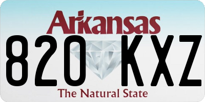 AR license plate 820KXZ