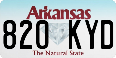 AR license plate 820KYD