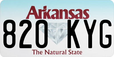 AR license plate 820KYG