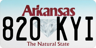AR license plate 820KYI