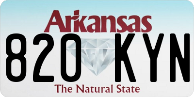 AR license plate 820KYN
