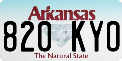 AR license plate 820KYO