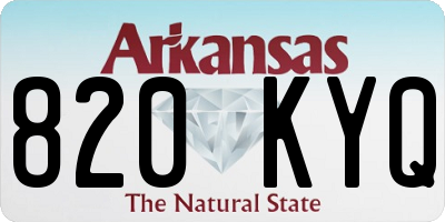 AR license plate 820KYQ